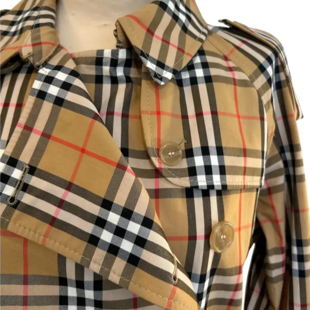 BURBERRY Vintage Check Trench Coat – Women’s Size 10 – BRAND NEW - Picture 7 of 10
